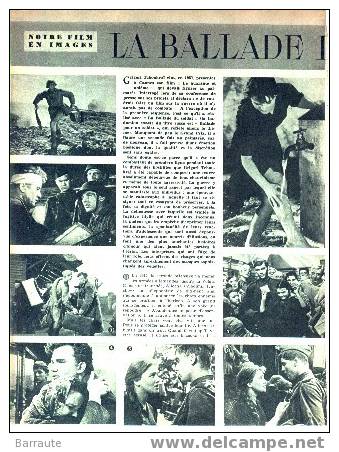 DEUX PAGES 10 Photos N&b FIlm LA BALLADE Du SOLDAT De TCHOUKRAI. 1960 . - Cinema Advertisement