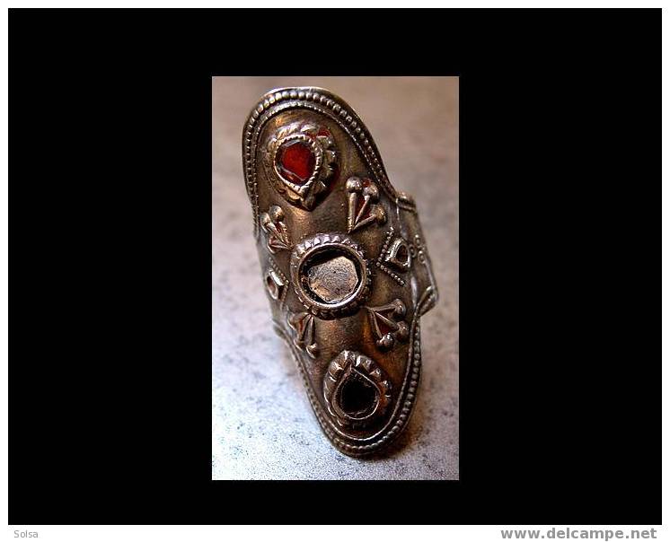 Jolie Ancienne Bague Indienne / Great Vintage Indian Silver Ring - Ethniques