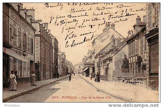 ROMILLY   RUE DE LA BOULE D OR 1904 - Romilly-sur-Seine