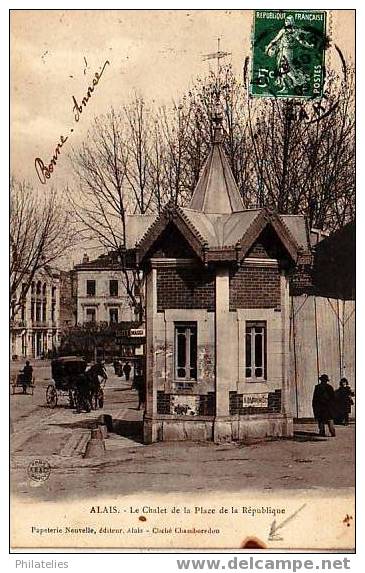 ALAIS  1909 PLACE DE LA REPUBLIQUE - Alès