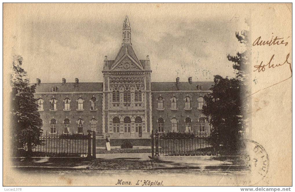 MONS / L HOPITAL / DOS NON DIVISE 1904 - Mons