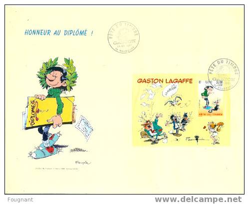 FRANCE:2001:BF 34 GASTON LAGAFFE Sur Enveloppe Spéciale.Oblit."Fête Du Timbre-Gaston_24/02/2001. 59-MAUBEUGE." - Bandes Dessinées