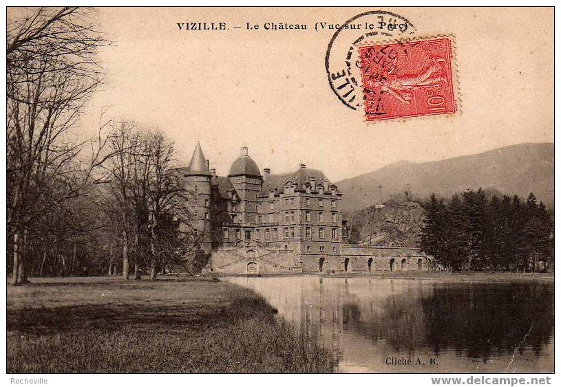 38-Vizille- Le Château(vue Sur Le Parc) 1907 - Vizille