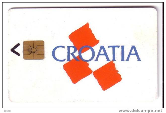 CROATIA - First Chip Issue With Map On Back Side  ( Catalog No. 17. B ) - Croatia