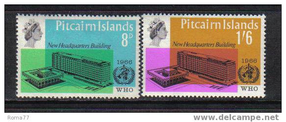 715 - PITCAIRN, 1966 : WHO New Headquarters Building  *** - Pitcairn Islands