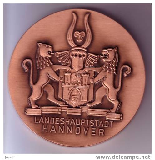 HANNOVER Landeshauptstadt - Bronze Plaquettes  ( Large Dimension 80 X 4 Mm , Weight Cca 200 Gr. ) - Autres & Non Classés