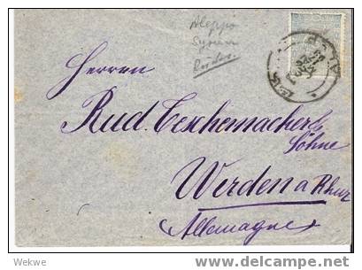 Sy016 / Syrien, / 1893 – Mit Türkischer Frankatur Aleppo-Deutschland (Verden/Ruhr) - Lettres & Documents