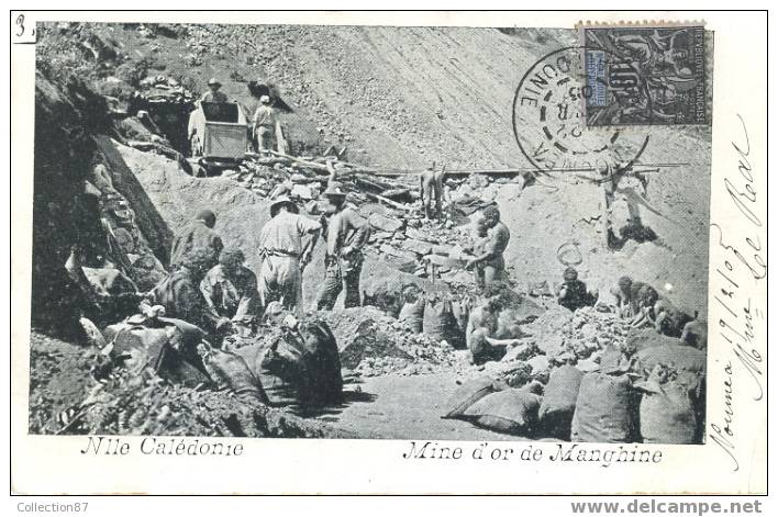 TOM - NOUVELLE CALEDONIE - MINE D´OR De MANGHINE - VOYAGEE 1905´s - Nouvelle Calédonie