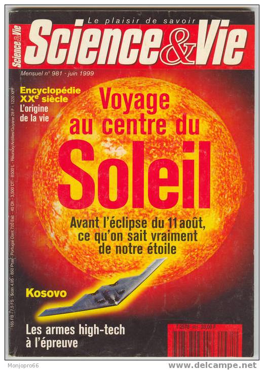 Magazine SCIENCE & VIE Voyage Au Centre Du Soleil - Science