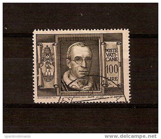 VATICANO - 1949 - Basiliche Romane - Valore Usato Da L. 100 (effigie Di Pio XII) - In Buone Condizioni - DC0583. - Used Stamps