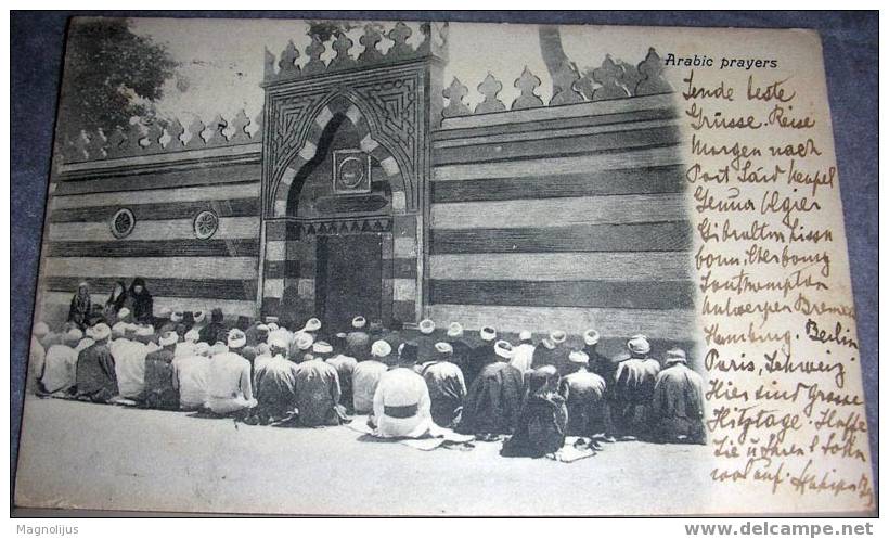 Religion, Muslims, Arabic, Prayers, Vintage Postcard - Islam