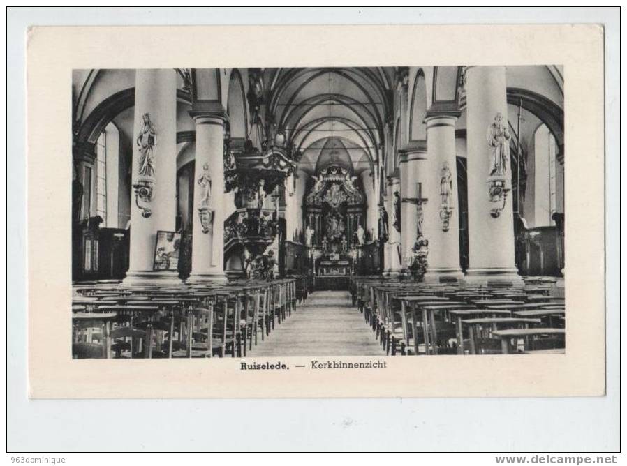 Ruiselede - Kerkbinnenzicht Kerk Interieur Binnenzicht - Ruiselede