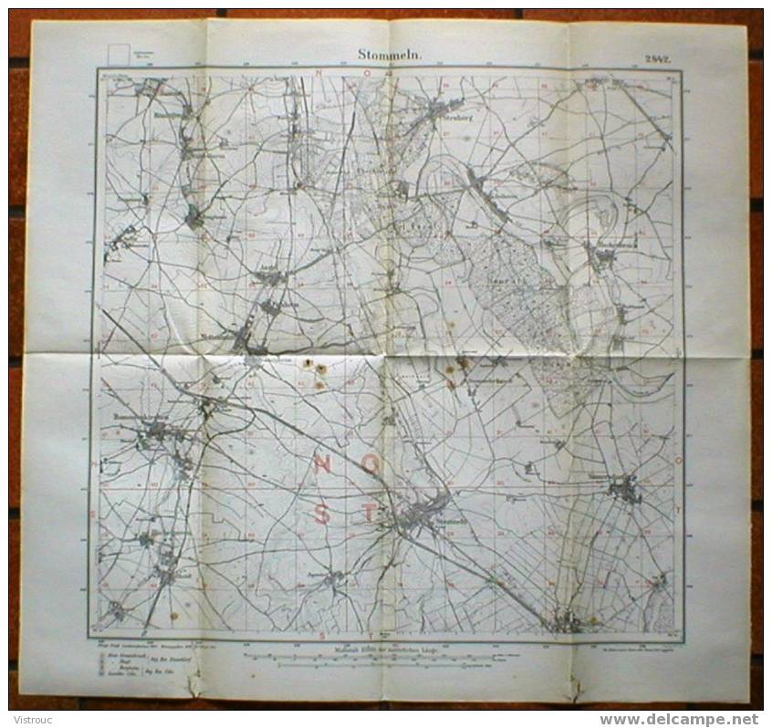 Militärischefaltkarte - STOMMELN - Berichtigt : 1909 ! - Masstab 1/25.000 - Sonstige & Ohne Zuordnung