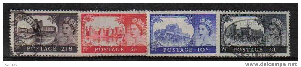 1037 - GRAN BRETAGNA , Elisabetta Serie Unificato N. 283/286  Usata - Unused Stamps