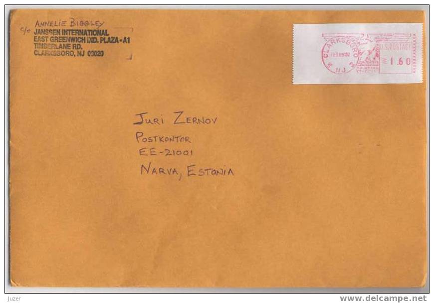 Cover From USA To Estonia (1) - Cartas & Documentos