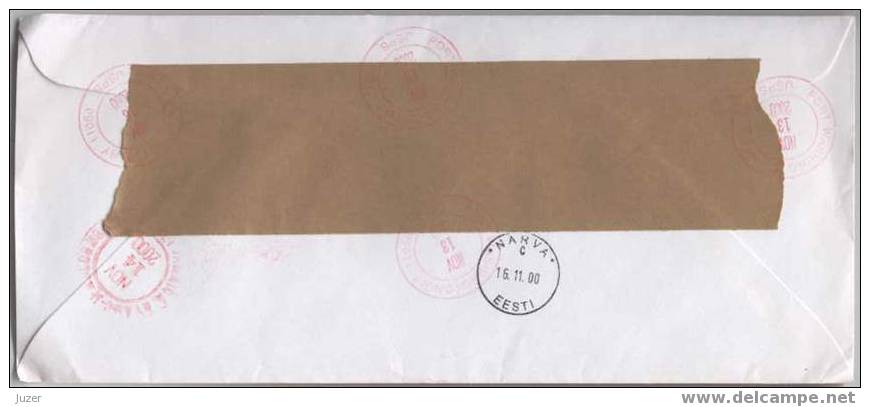 Registered Cover From USA To Estonia (13) - Lettres & Documents