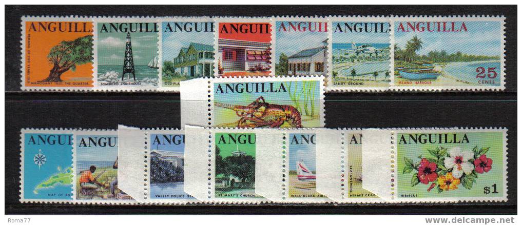 1069 - ANGUILLA, Serie N. Yvert 1/15  *** - Anguilla (1968-...)