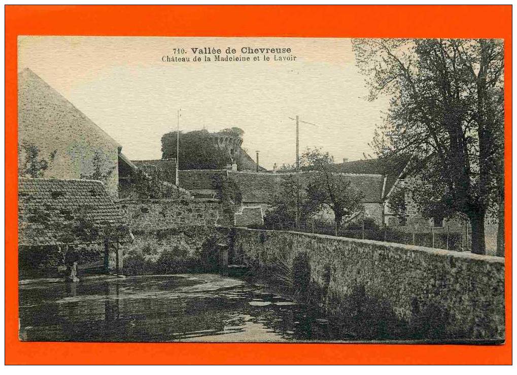 CHEVREUSE CHATEAU DE LA MADELEINE ET LAVOIR  CARTE EN TRES BON ETAT - Chevreuse