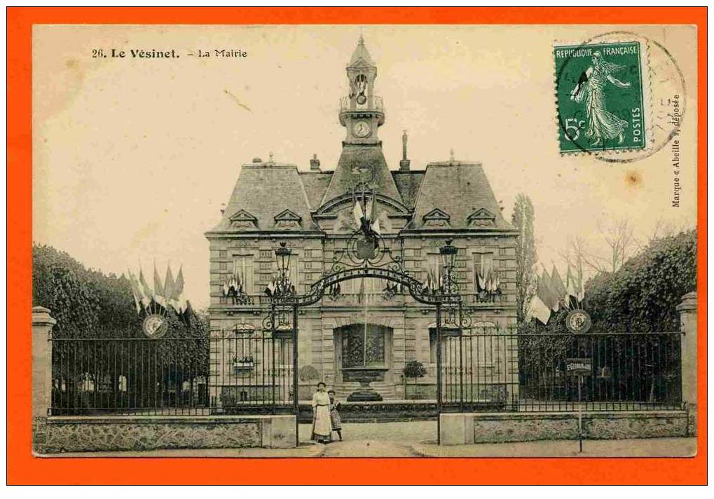 LE VESINET 1909 LA MAIRIE CARTE EN BON ETAT - Le Vésinet