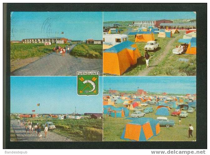 Belle CPSM - Wenduine - Europa - Camping Caravaning ( Automobile Dont Renault Dauphine, Citroën Ami 2CV Simca...) - Wenduine