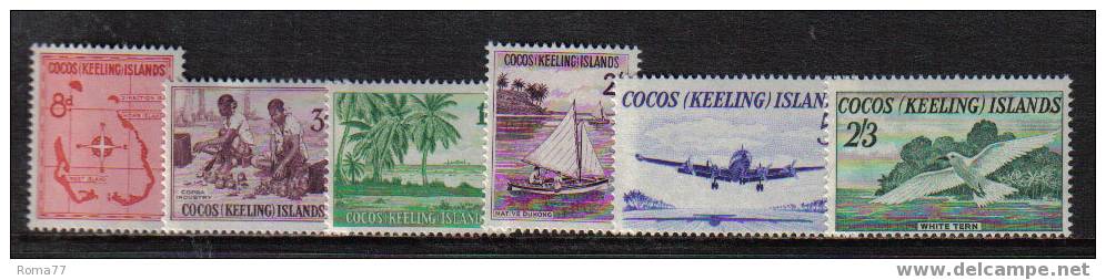 1066 - COCOS ISLANDS, Serie N. Yvert 1/6  ***  ORDINARIA - Cocos (Keeling) Islands