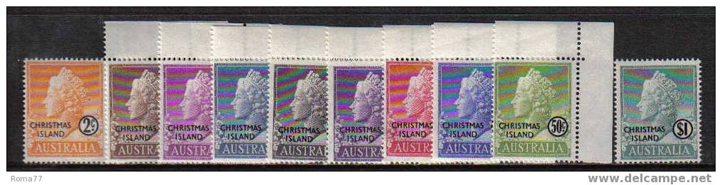 1067 - CHRISTMAS ISLANDS, Serie N. Yvert 1/10  ***  ORDINARIA - Christmas Island