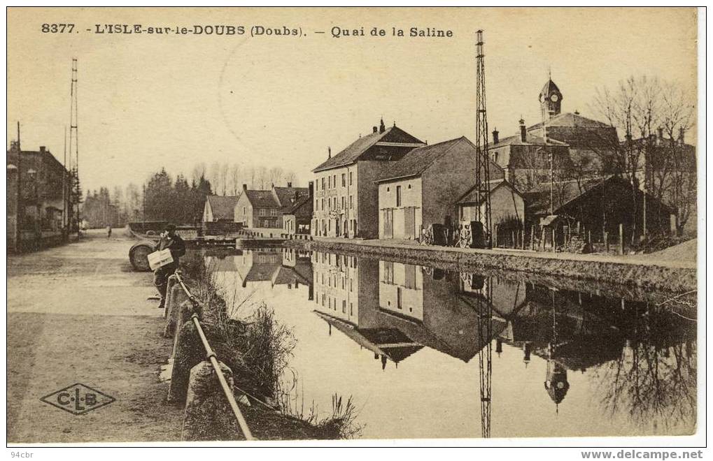 Cpa (25) De L Isle Sur Le Doubs - Quai De La Saline - Isle Sur Le Doubs