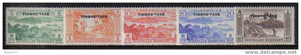 1117 9 - NUOVE EBRIDI , Segnatasse Serie N. Yvert 31/40  *** - Timbres-taxe