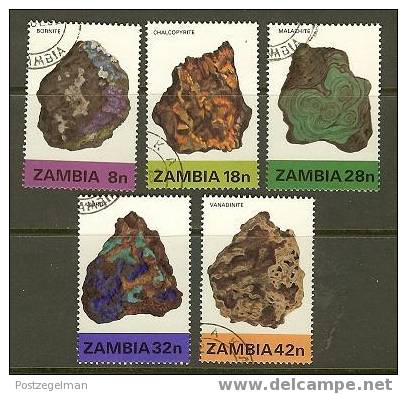 ZAMBIA 1982 CTO Stamp(s) Minerals 277-281  #6215 - Minerals