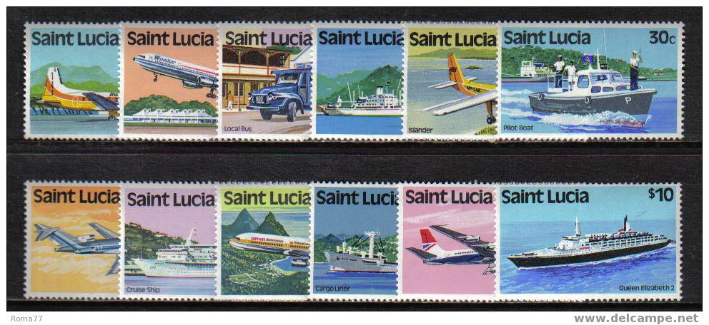 1133 - ST. LUCIA , Ordinaria Serie N. Yvert 494/505  *** - Ste Lucie (...-1978)