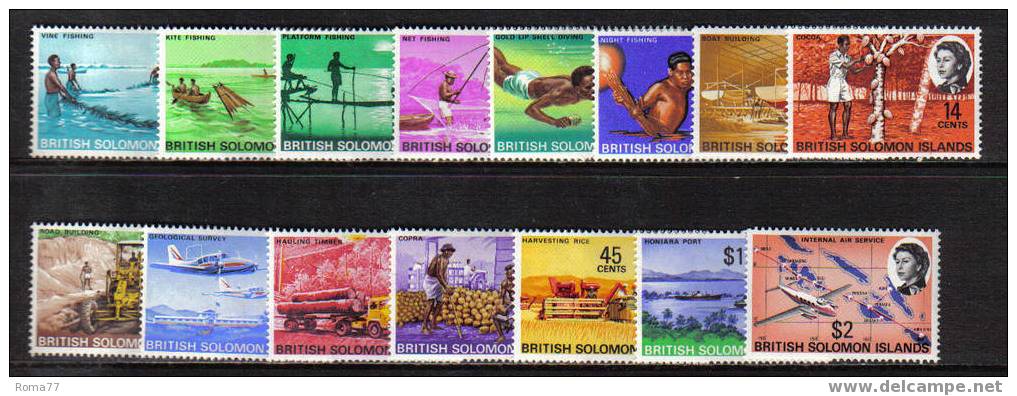 1157 - SOLOMON SALOMONE 1968,  Ordinaria Elisabetta Serie N. Yvert 161/175  *** - British Solomon Islands (...-1978)