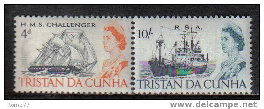 1165 - TRISTAN DA CUHNA , Ordinaria Elisabetta Serie N. Yvert 113/114  *** - Tristan Da Cunha