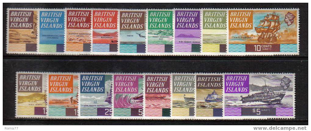 1176 - BRITISH VIRGIN ISLANDS, Serie Ordinaria N. Yvert 204/220  *** - Marittimi