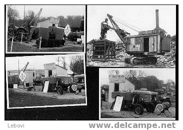 BUXELLES - Ets. MORES,rue Royale - GENIE CIVIL : Lot De 4 Photos D´engins OENSTEIN & KOPPEL (avant-guerre) - Autres & Non Classés