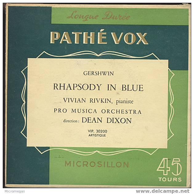 45T Gershwin : Rhapsody In Blue - Classique