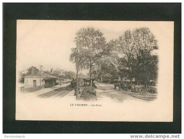 Le Vésinet - La Gare ( Attelage Train Dos Précurseur éditeur Non Mentionné) - Le Vésinet