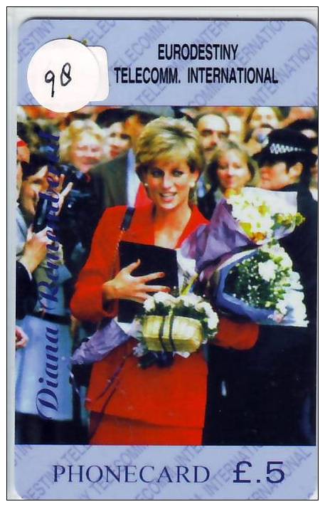 PRINCES DIANA Op Telefoonkaart - Lady Di - Princesse Diana Japan - (98) - Personaggi