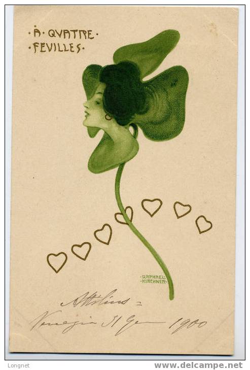 Raphael Kirchner, A Quatre Feuilles, Carte Originale - Kirchner, Raphael