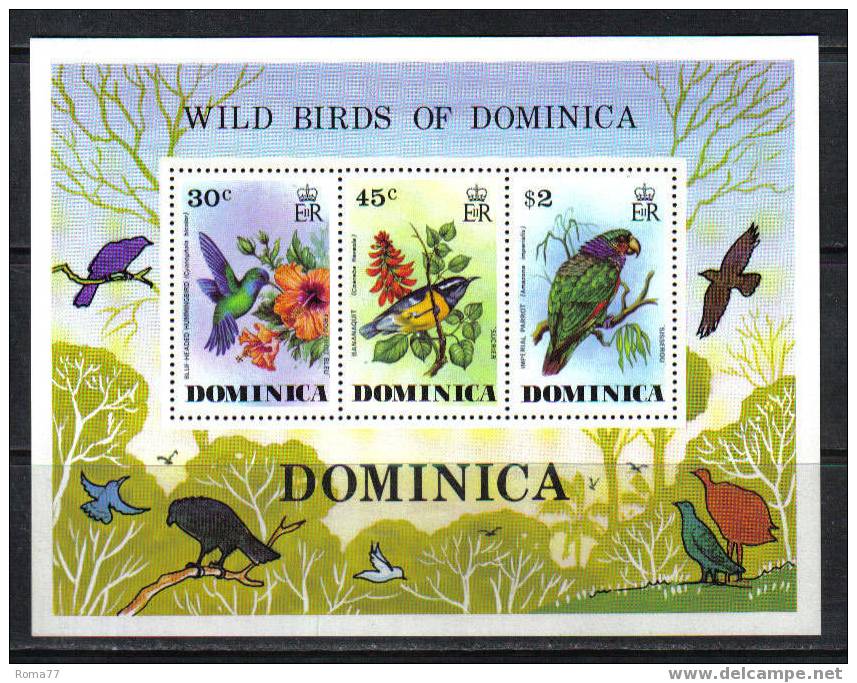 CI1138a - DOMINICA , FIORI E UCCELLI:  BF N. 37  *** - Dominica (1978-...)