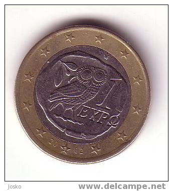 CHOUETTE - Owl - Eule - Hibou – Owls - Eulen - Chouettes - Hibous -  1. Euro ( 2002. ) - Greece