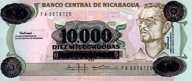 NICARAGUA   10 000 Cordobas / 10 Cordobas  Daté De 1985  Pick 158    ***** BILLET  NEUF ***** - Nicaragua