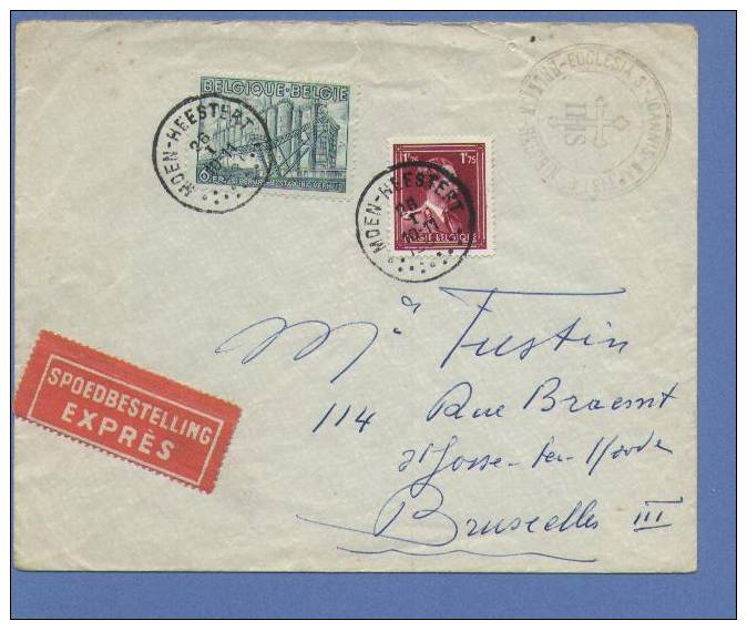 772+832 Op EXPRES-brief Met Stempel MOEN-HEESTERT - 1948 Export