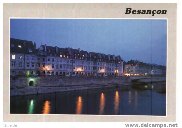 CARTE POSTALE DE BESANCON - QUAI VAUBAN AU CREPUSCULE - Besancon