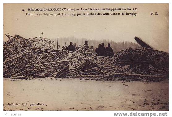 ACCIDENT DU ZEPPELIN  L Z  77 A BRABANT LE ROI - Accidentes