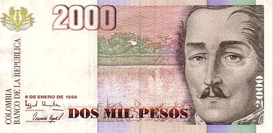 COLOMBIE    2 000 Pesos   Daté Du 06-01-1998    Pick 445     ***** BILLET  NEUF ***** - Colombie