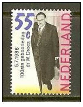 NEDERLAND 1986 MNH Stamp(s) Willem Drees 1358 #7068 - Nuevos