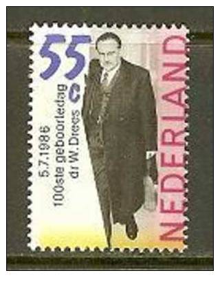 NEDERLAND 1986 MNH Stamp(s) Willem Drees 1358 #7068 - Unused Stamps