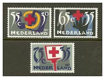 NEDERLAND 1987 MNH Stamp(s) Red Cross 1381-1383 #7078 - Nuovi