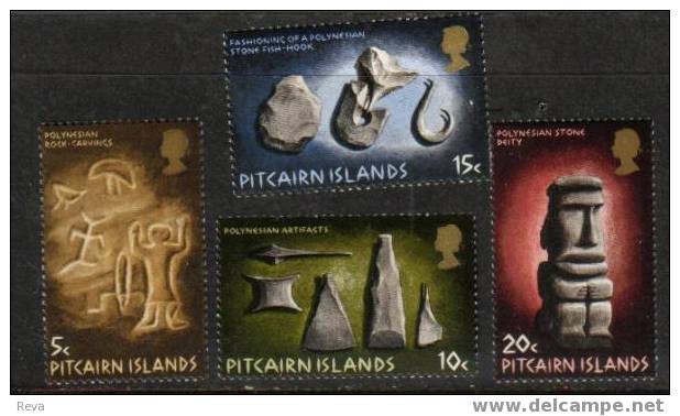 PITCAIRN  ISLANDS SET OF 4  POLYNESIAN  ARTIFACTS MINT 1971 SG116-19 SPECIAL PRICE !! READ DESCRIPTION !! - Islas De Pitcairn