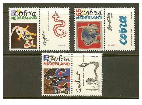 NEDERLAND 1988 MNH Stamp(s) Cobra 1408-1410 #7087 - Neufs